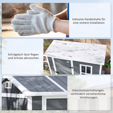 Rootz Garden House - Tool Shed - Outdoor Equipment Storage - Weatherproof & Lockable - 186cm x 130cm x 199cm