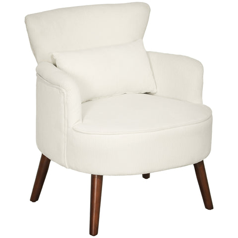 Rootz Modern Armchair - Upholstered Accent Chair - Lumbar Cushion - Cozy Comfort - 69L x 69.5W x 78H cm