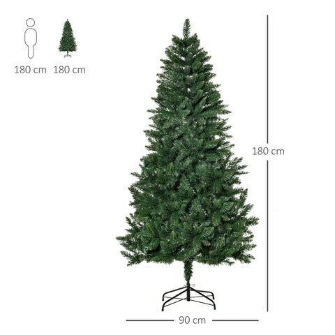 Rootz Artificial Christmas Tree - Pine Tree - Faux Christmas Tree - Realistic Look - 180cm x Ø90cm