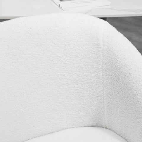 Rootz Set of 2 Dining Chairs - Fabric Backrest - Modern Seating - Optimal Comfort - 55 x 62 x 80 cm - White & Black