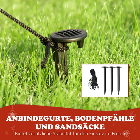 Rootz Inflatable Santa Claus Decoration - Christmas Decor - LED Rotating Light - Polyester - 184cm x 125cm x 183cm