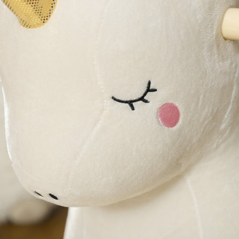 Rootz Rocking Horse Unicorn - Ride-On Toy - Kids Rocker - Stable Base & Handles - 63L x 33W x 56H cm