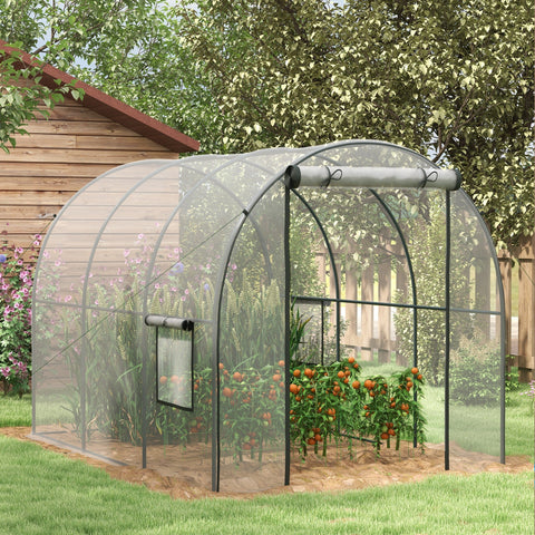 Rootz Garden Tunnel Greenhouse - Plant Shelter - Weatherproof Cover - UV Protection - 3m x 2m x 2m Reinforced Steel Frame