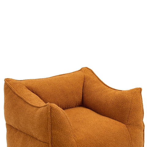Rootz Bouclé Bean Bag Chair - Armchair - Soft Seating - Memory Foam Comfort - 91cm x 83cm x 66cm