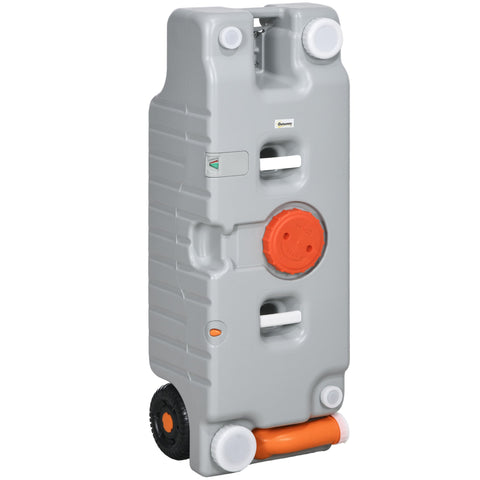 Rootz Portable 75L Water Tank - Universal Tank - Camping Reservoir - Level Indicator - 37cm x 29cm x 106cm