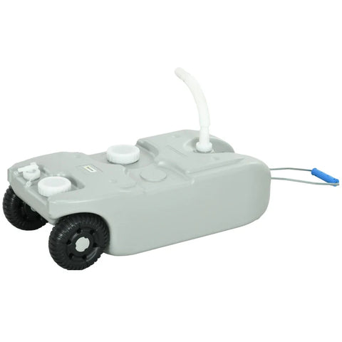Rootz Wastewater Tank - 40L-rollable - Sprintz-free - Metal Handle - Flexible Usage - Durable HDPE Plastic - Gray - 37L x 23W x 80H cm