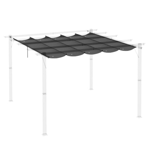 Rootz Replacement Tarpaulin - Gazebos - With Water Drainage Holes - Retractable Pergola Shade Cover - Dark Gray - 2.50 x 2.55 m