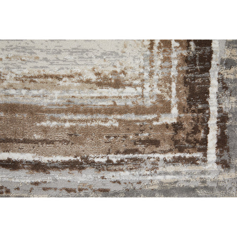 Rootz Short-Pile Woven Carpet - Cream-Brown Rug - Elegant Durable Mat - Soft Touch - 230cm x 160cm x 0.9cm