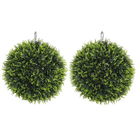 Rootz Artificial Plant Set of 2 - Decorative Plants - Faux Plants - UV Resistant - Lush Year-Round - 45cm Diameter