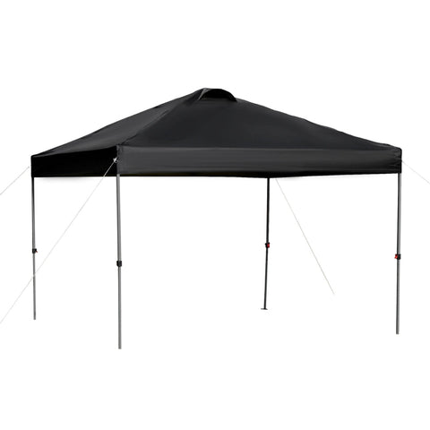 Rootz Garden Pavilion - Folding Pavilion - Pop-up Marquee Garden Tent - Including Pegs Guy Ropes - Oxford - Black - 2.95 x 2.95 x 2.64 m