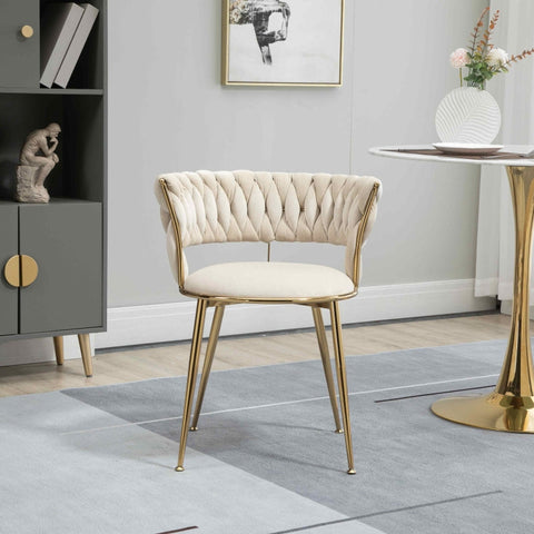 Rootz Velvet Dining Chairs - Elegant Seating - Comfortable Padded Chairs - Exceptional Comfort - 57cm x 55cm x 70cm