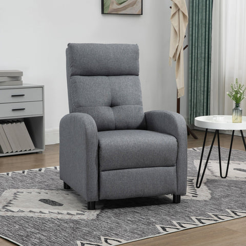 Rootz Relaxation Armchair - Recliner - Lounger - Pocket Spring Core - Supports Up to 150 kg - 67 x 87 x 98 cm - Grey
