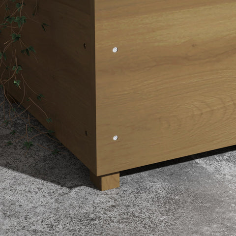 Rootz Rectangular Flower Box with Trellis - Planter Box - Garden Container - Drainage Holes - 112cm x 41cm x 180cm