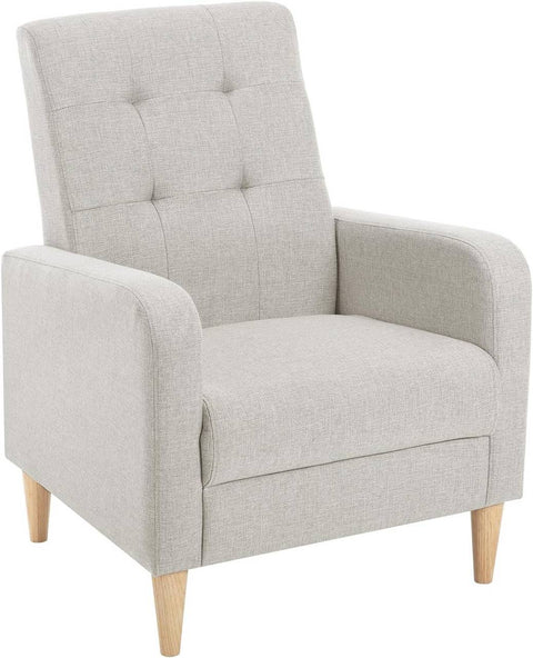 Rootz Egg Chair - Modern Lounge Chair - Relaxing Armchair - Comfort with High Backrest - Grey Linen - 68 x 90.5 x 73.5 cm