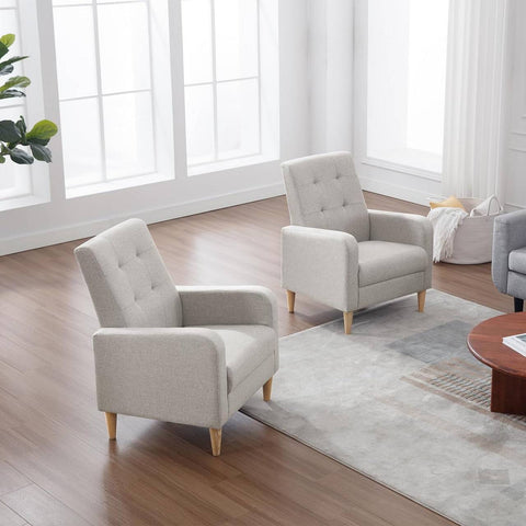 Rootz Egg Chair - Modern Lounge Chair - Relaxing Armchair - Comfort with High Backrest - Grey Linen - 68 x 90.5 x 73.5 cm