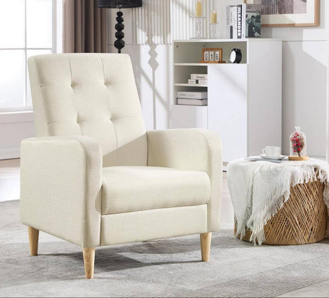 Rootz White Chair - Modern Lounge Chair - Relaxation Armchair - Ergonomic Comfort - 68cm x 90.5cm x 73.5cm