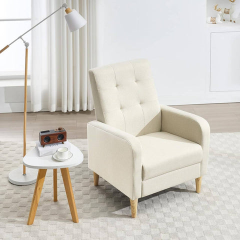 Rootz White Chair - Modern Lounge Chair - Relaxation Armchair - Ergonomic Comfort - 68cm x 90.5cm x 73.5cm