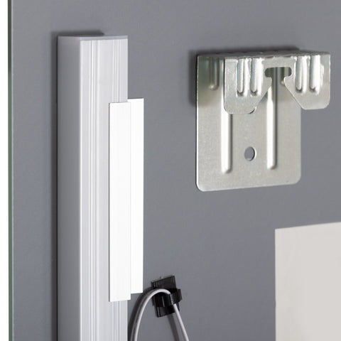 Rootz Bathroom Mirror with LED Lighting - Illuminated Wall Mirror - LED Vanity Mirror - Touch Switch - 50L x 12W x 70H cm