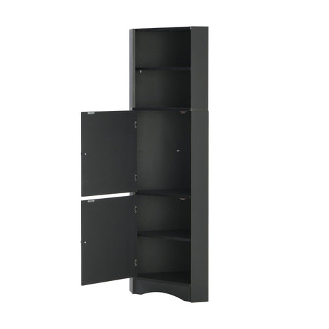 Rootz Corner Cabinet - Bathroom Storage - Adjustable Shelf - Moisture Resistant - 36.5L x 36.5W x 155H cm