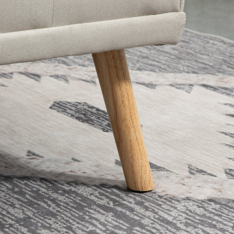 Rootz 3-Seater Sofa Bed - Convertible Couch - Sleeper Sofa - Adjustable Backrest - Practical Side Table - 181cm x 77cm x 78cm - Linen Fabric