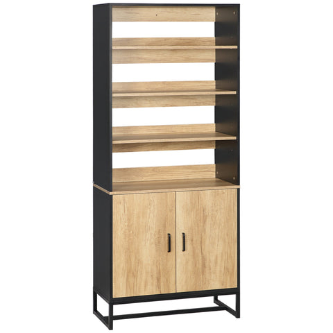 Rootz Buffet Kitchen Cabinet - Sideboard - Storage Unit - Adjustable Shelves - 75cm x 35cm x 175cm