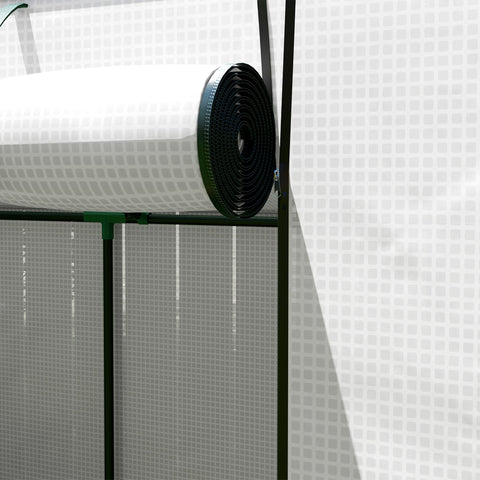 Rootz Mini Lean-To Greenhouse - Cold Frame - Plant Shelter - UV Resistant - 200cm x 76cm x 170/150cm