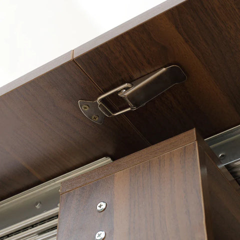 Rootz Dining Table - Extendable Dining Table - Mobile - Modern Design - Chipboard - Steel - Brown - 180cm X 85cm X 75cm