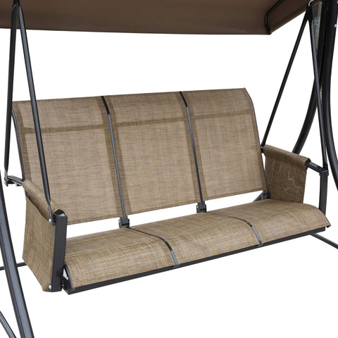 Rootz 3-Seater Swing Bench - Garden Swing - Patio Swing - Sunroof Protection - 196cm x 128cm x 172cm