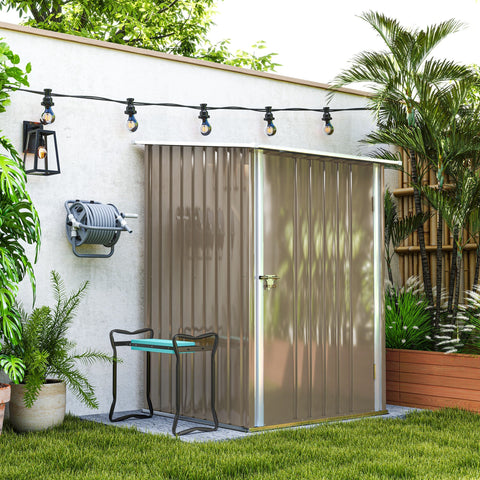 Rootz Garden House - Device Shed - Storage Shed - Lockable Door - 1m² Space - Durable Steel - 100cm x 103cm x 160cm