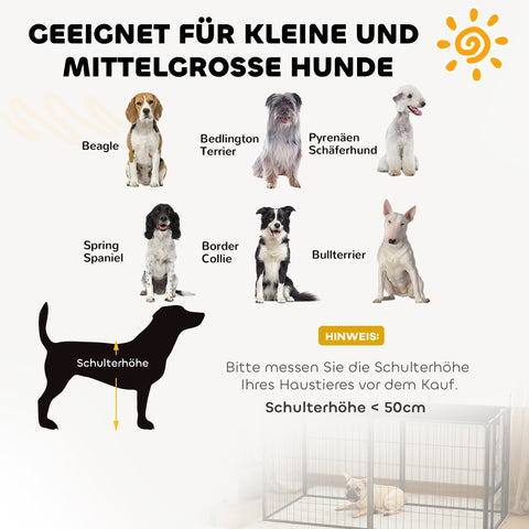 Rootz 2 Set Puppy Enclosure Expansion - Dog Fence Panels - Pet Playground - Robust Steel - Foldable Storage - 80cm x 80cm x 3cm