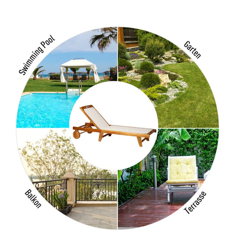 Rootz Ligstoel - Ligstoel - Tuinfauteuil - Ultiem comfort - Ongediertebestendig - Verstelbare rugleuning - 198cm x 60cm x 55-88cm - Acaciahout