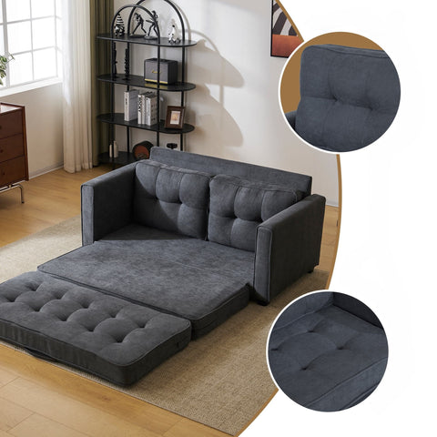 Rootz Modern 2-Seater Sofa Bed - Convertible Couch - Sleeper Sofa - Double-Layer Padding - 151L x 75W x 86H cm