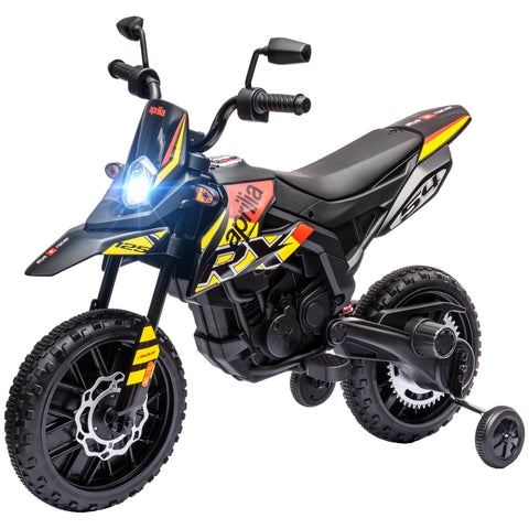 Rootz 12V Kids Motorcycle with Training Wheels - Electric Ride-On - Children Motorbike - Smooth Ride - 106.5cm x 56cm x 80cm