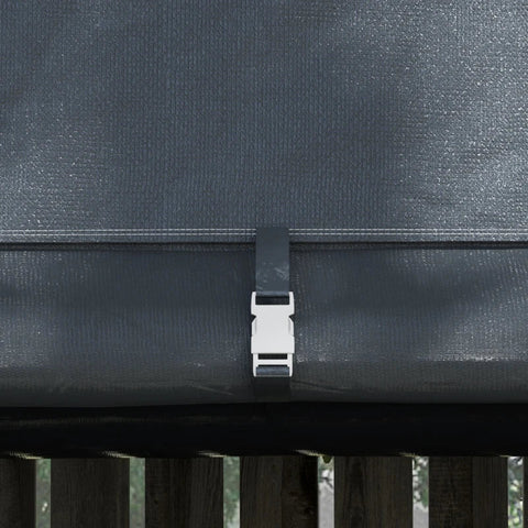 Rootz Garden Storage Tent - Sturdy Steel Frame - Cover Tensioning System - Party Tents - Large Doors - Galvanized Steel-PE - Gray - 300W x 300D x 235H cm