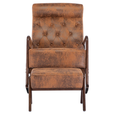 Rootz Rocking Chair - Mid-Century Modern Seat - Ergonomic Lounge Chair - Comfort & Durability - 136kg Capacity - 65cm x 85cm x 94cm