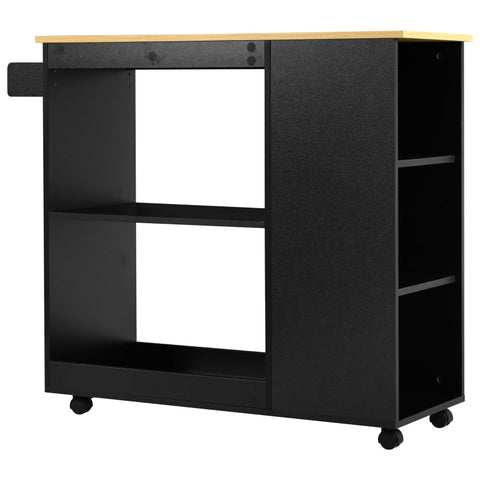 Rootz Multifunctional Kitchen Trolley - Mobile Cart - Rolling Island - Easy Mobility - 105cm x 38cm x 89cm