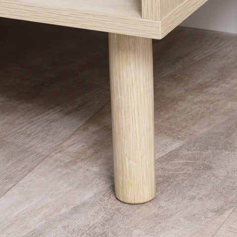 Rootz 2 Piece Set Bedside Tables - Side Tables - Nightstands - Brown- Modern Style - 47 x 47 x 50 cm