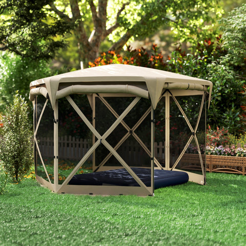 Rootz 3 x 3.5 Pop-Up Garden Tent - Pavilion - Gazebo - UPF30+ Protection - 345cm x 300cm x 210cm