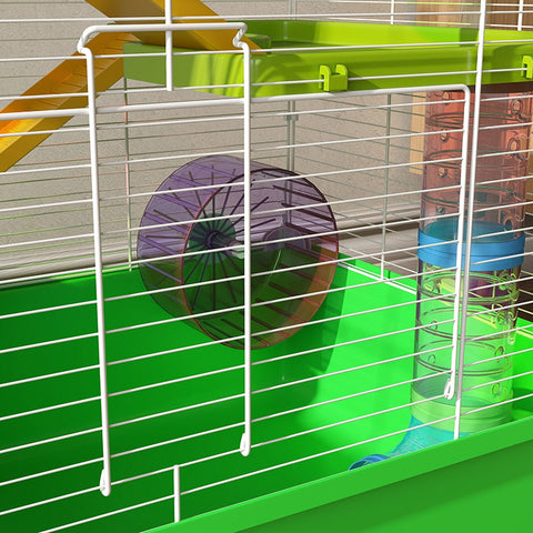 Rootz 5 Level Rodent Cage - Hamster Enclosure - Mouse Habitat - Spacious Play Area - 59cm x 36cm x 69cm