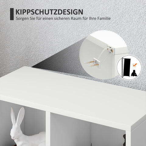 Rootz 2-Level Bookshelf - Storage Shelf - Exhibition Stand - Robust Chipboard - 50cm x 24cm x 80cm