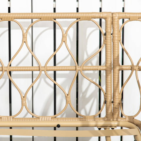 Rootz Garden Furniture Set - Outdoor Sofa - Patio Armchairs - Tempered Glass Table - UV Resistant - Sofa: 129x71.5x69cm, Armchair: 66x71.5x69cm