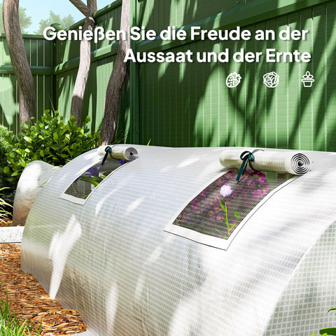Rootz Foil Greenhouse - Mini Tunnel Greenhouse - UV-Resistant Plant Shelter - Protects Plants - 200cm x 80cm x 45cm