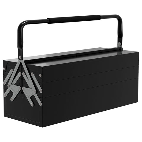 Rootz Tool Box - Tool Case - Storage Organizer - Rust Resistant - 56L x 20B x 41H cm - Steel Construction
