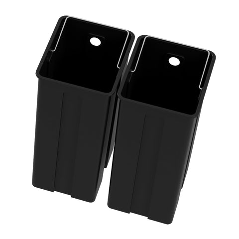 Rootz Kitchen Waste Bucket - Dual Compartment Trash Can - Pedal Bin - Stainless Steel - Quiet Lid - 40cm x 34.8cm x 47.5cm