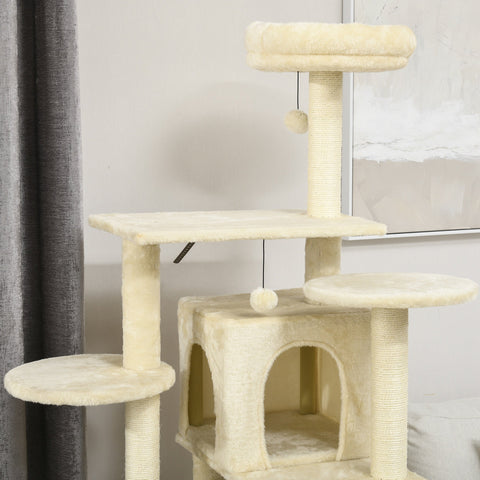 Rootz Cat Tree - Climbing Tree - Scratching Post - Multi-Level Fun - 171cm Height - 49W x 49D x 171H cm