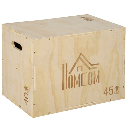Rootz Box Jump Plyometrics - Jump Box - Plyobox - Muscle Building - 45L x 40W x 60H cm