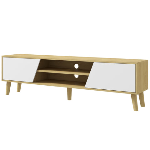 Rootz TV Stand - Scandinavian Lowboard - Entertainment Console - Plenty Storage - 150 x 30 x 42 cm