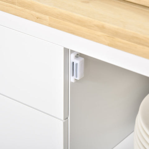 Rootz Kitchen Trolley Stand Shelf - Rollable Serving Trolley - Mobile Kitchen Cart - Ample Storage - Elegant Design - Durable Rubber Wood - 108cm x 45cm x 89cm