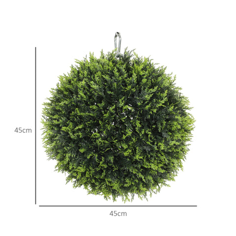 Rootz Artificial Plant Set of 2 - Decorative Plants - Faux Plants - UV Resistant - Lush Year-Round - 45cm Diameter
