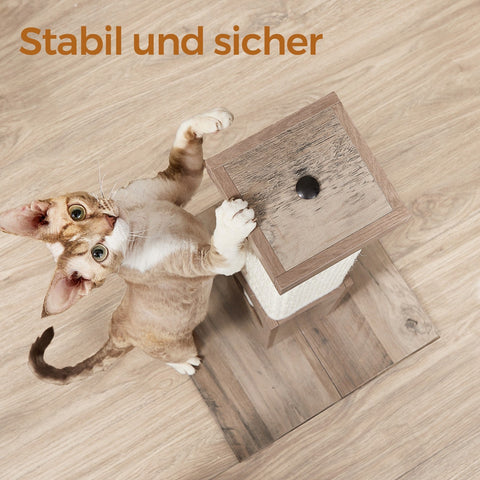 Rootz Scratching Post - Cat Scratcher - Pet Tree - Durable Sisalsil - 38cm x 38cm x 73cm